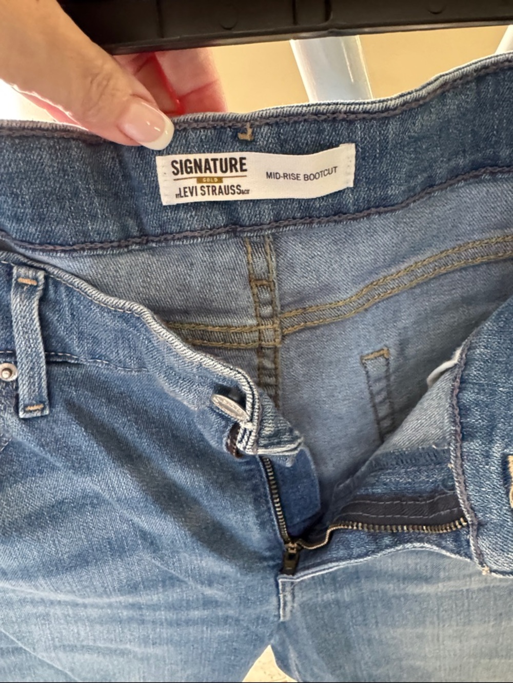 Signature by Levi Strauss Blue Mid-Rise Bootcut Jeans